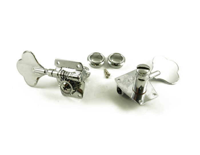 FULL SIZE 4 IN LINE BASS TUNERS CHROME LEFT HAND