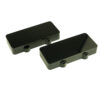 Replacement Pickup Cover Set Of 2 For Fender Jazzmaster Black Closed (1 set)