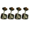 4 In Line Pre CBS Vintage Bass Tuning Machines With Flat Baseplate Nickel