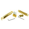 TonePros Standard Tune-O-Matic/Tailpiece Set (Small Posts/Notched Saddles) Gold