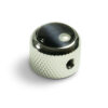 Knobs With Black Cats Eye Inlay - Dome Chrome