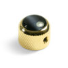 Knobs With Black Cats Eye Inlay - Dome Gold