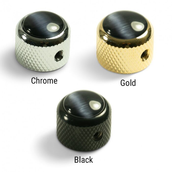 Knobs With Black Cats Eye Inlay