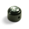 Knobs With Black Acrylic Pearl Inlay - Dome Black