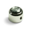 Knobs With Black Acrylic Pearl Inlay - Dome Chrome
