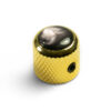 Knobs With Black Acrylic Pearl Inlay - Mini Dome Gold
