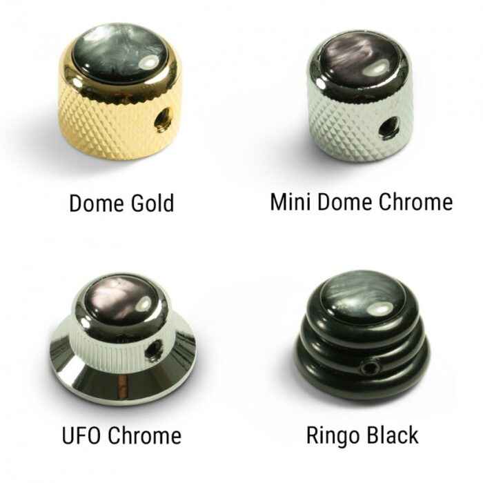 Knobs With Black Acrylic Pearl Inlay