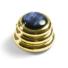 Knobs With Blue Acrylic Pearl Inlay - Ringo Gold