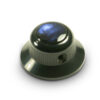 Knobs With Blue Acrylic Pearl Inlay - UFO Black