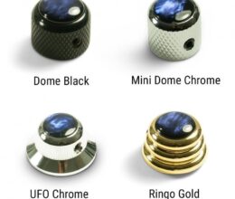 Knobs With Blue Acrylic Pearl Inlay