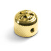Knobs With Cross Inlay - Dome Gold