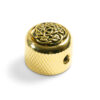 Knobs With Celtic Weave Inlay - Dome Gold