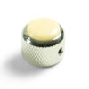 Knobs With Ivory Inlay - Dome Chrome