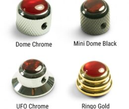 Knobs With Red Acrylic Pearl Inlay