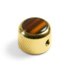 Knobs With Tortoise Inlay - Dome Gold
