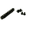 TonePros Standard Tune-O-Matic Bridge With Small Posts And Roller Saddles Black