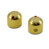 WD Dome Knob Set Of 2 With 6mm Internal Diameter Gold With Red Jewel