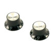 WD Bell Knob Set Of 2 Black With Silver Top (1 Volume