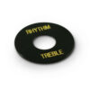 WD Rhythm/Treble Ring Washer For Gibson Toggle Switches Black With Gold Print