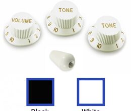Stratocaster/UFO Style Knob and Switch Tip Set Metric