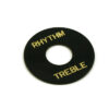WD Rhythm/Treble Ring Washer For Toggle Switches Black With Gold Print