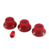 WD Stratocaster/UFO Style Knob Set Red With Matching Tip