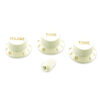 WD Stratocaster/UFO Style Knob Set White With Tip