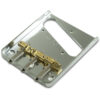 Hybrid Replacement Bridge For Fender American Standard Telecaster Steel With Intonated Brass Saddles - Half Satin Chrome