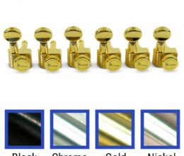 6 In Line Locking Contemporary Diecast Series 2 Pin Tuning Machines For Fender Guitars