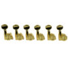 6 In Line Locking Contemporary Diecast Series Tuning Machines Gold