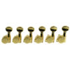 6 In Line Left Hand Locking Contemporary Diecast Series Tuning Machines Gold