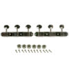 3 On A Plate Deluxe Series Tuning Machines - Single Line - Standard Post - Nickel With Oval Metal Buttons