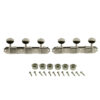 3 On A Plate Deluxe Series Tuning Machines - Single Line - SafeTi Post - Nickel With Oval Metal Buttons