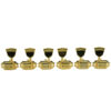 3 Per Side Deluxe Series Tuning Machines - Double Line - Standard Post - Gold With Metal Keystone Buttons