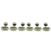 3 Per Side Deluxe Series Tuning Machines - Double Line - Standard Post - Nickel With Metal Oval Buttons