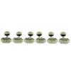 3 Per Side Deluxe Series Tuning Machines - Single Line - SafeTi Post - Nickel With Metal Oval Buttons