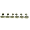 3 Per Side Deluxe Series Tuning Machines - Double Line - SafeTi Post - Nickel With Metal Oval Buttons