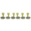 3 Per Side Deluxe Series Tuning Machines - Single Line - Standard Post - Nickel With Double Ring Plastic Keystone Buttons