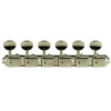 6 On A Plate Deluxe Series Tuning Machines - Single Line - Nickel With Oval Metal Buttons