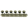 6 On A Plate Deluxe Series Tuning Machines - Double Line - Nickel With Oval Metal Buttons
