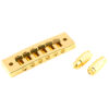 Replacement Brass Harmonica Tune-O-Matic Bridge With Plated Brass Saddles Gold