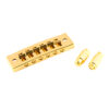 Replacement Steel Harmonica Tune-O-Matic Bridge With Plated Brass Saddles Gold