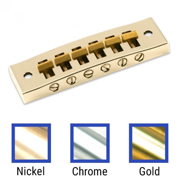 Replacement Brass Or Steel Harmonica Tune-O-Matic Bridge With Brass Saddles
