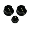 Kluson Replacement Knob Set For Fender Jazz Bass - 2 Large Knobs