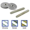 4 Piece Brass Or Steel Wheel And Post Set For Modern Or Vintage ABR-1 Tune-O-Matic Bridges