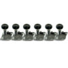6 In Line Revolution Series F-Mount Tuning Machines With Staggered Posts Chrome
