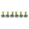 3 Per Side Locking Revolution Series G-Mount Non-Collared Tuning Machines Chrome With Plastic Keystone Button