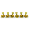 3 Per Side Locking Revolution Series G-Mount Non-Collared Tuning Machines Gold With Plastic Keystone Button
