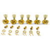3 Per Side Locking Revolution Series G-Mount Tuning Machines Gold With Plastic Keystone Button