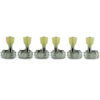3 Per Side Revolution Series G-Mount Non-Collared Tuning Machines Chrome With Plastic Keystone Button
